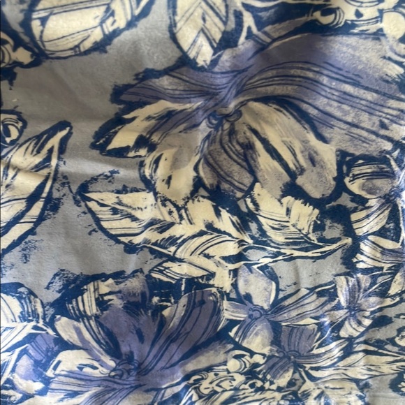 Karen Scott Blue and White Fitted Crop Tank Top - Picture 3 of 7